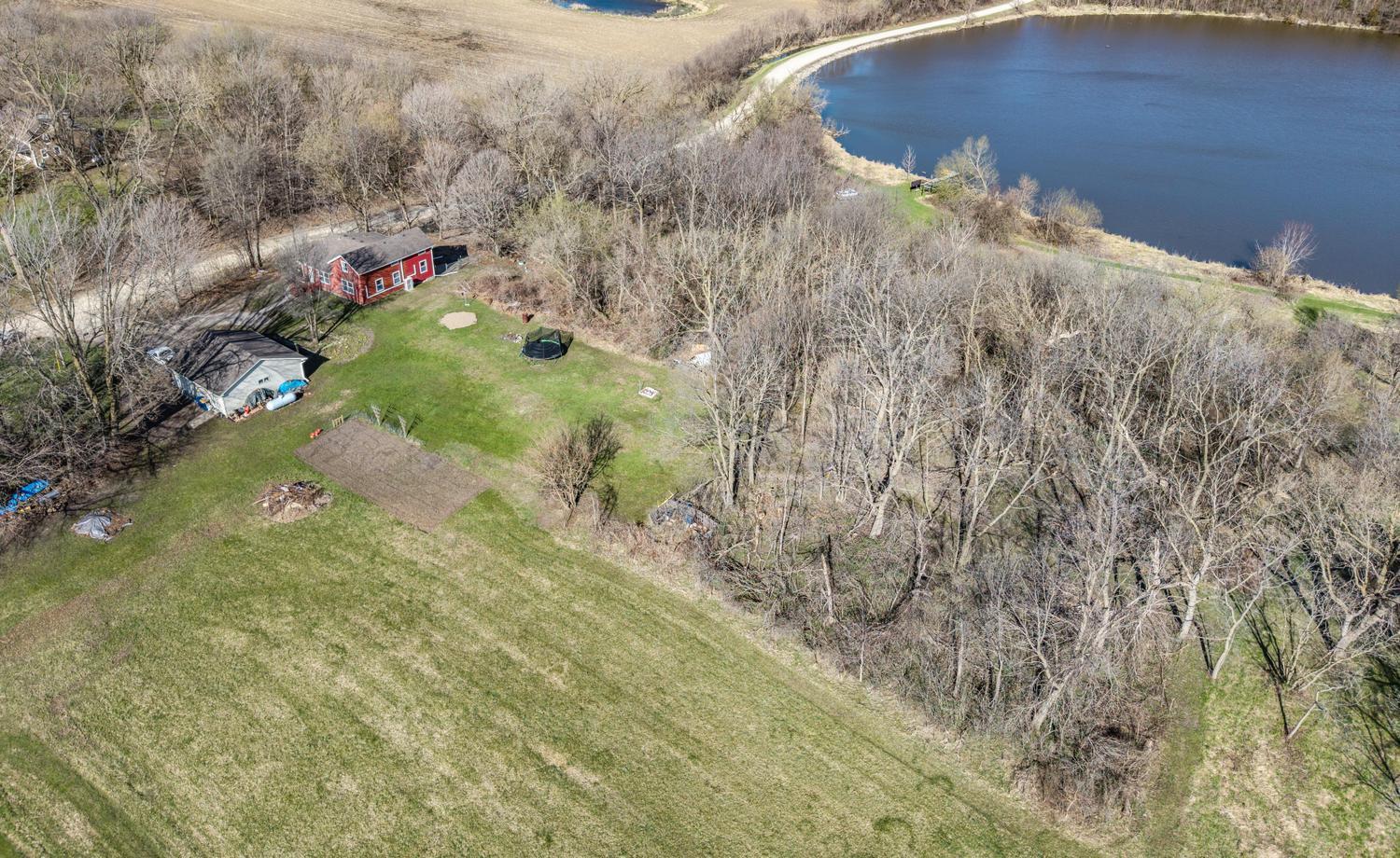 Aerial of the Home and Crystal Lake
