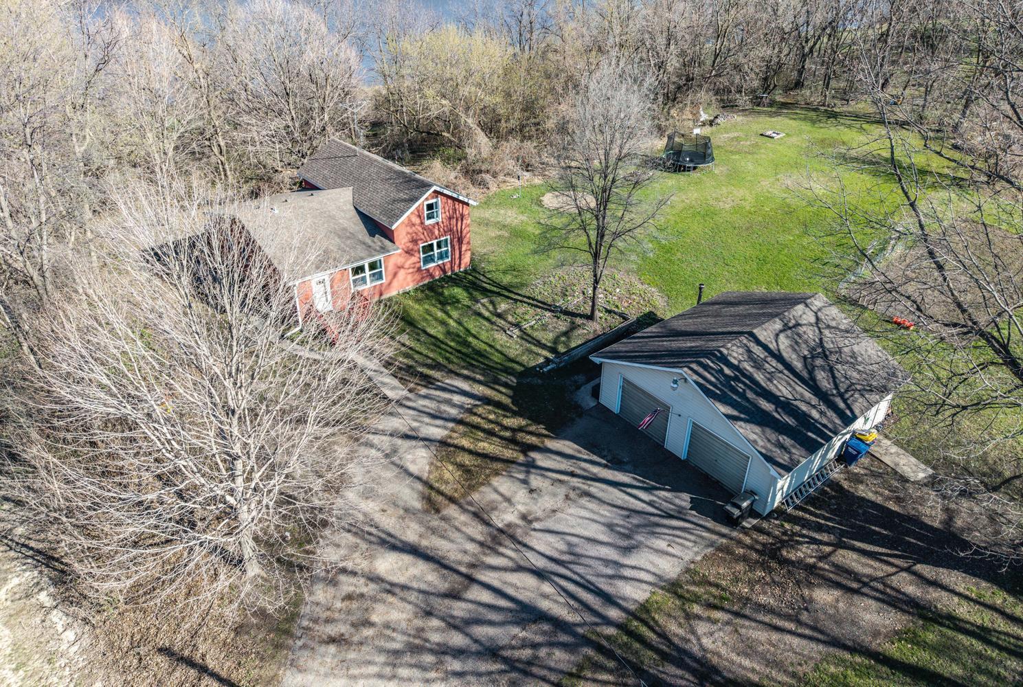 Aerial of Home and Garage