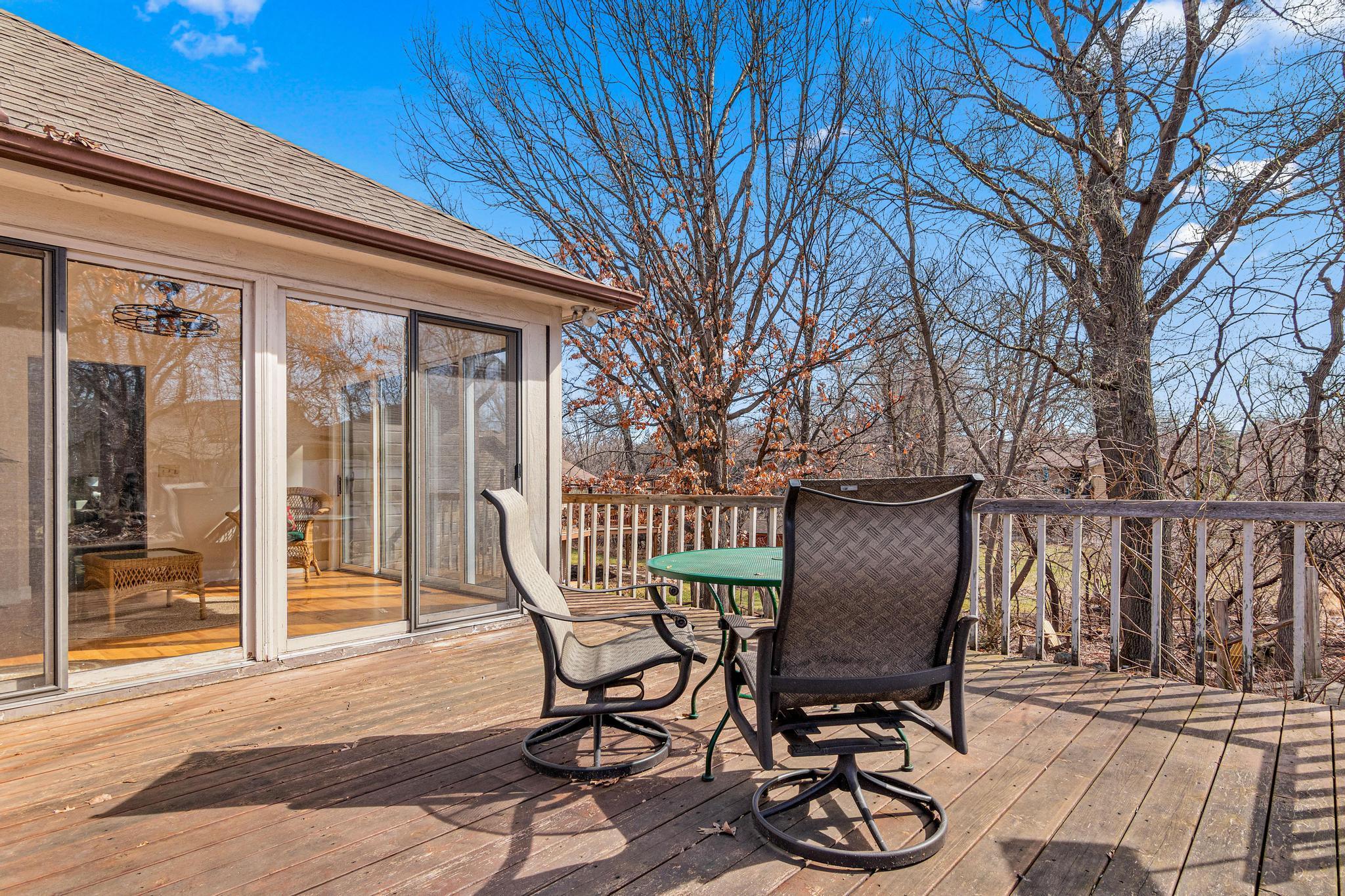Soak up all of the sun and peaceful evenings on this large deck! The railings have been replaced, and the spindles will be stained white, once the weather allows.