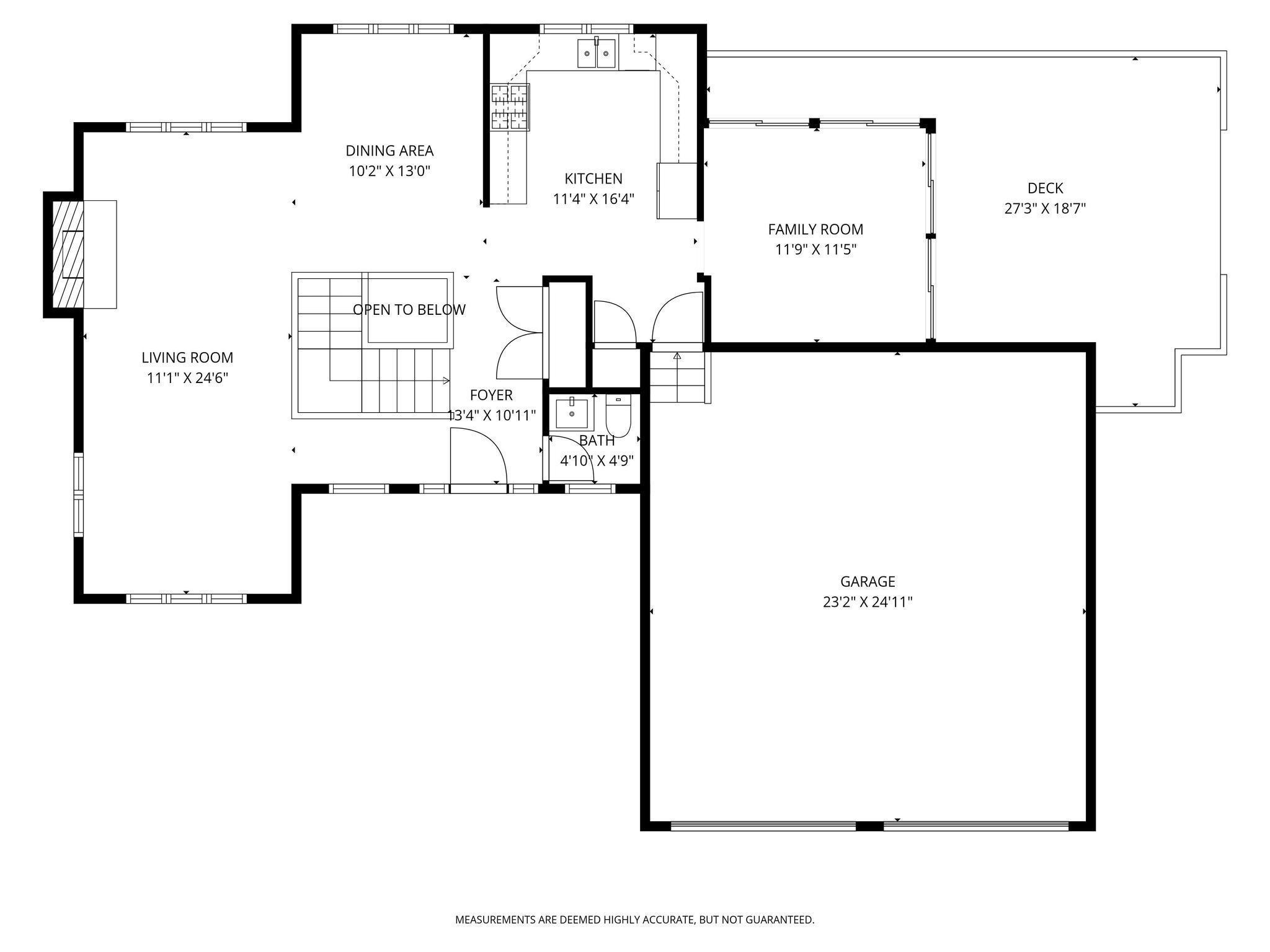 Main level floor plan.