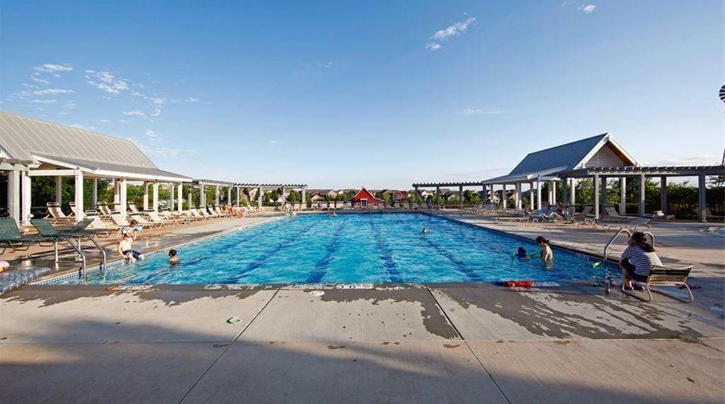 Aquatic center pool located in the center of the neighborhood