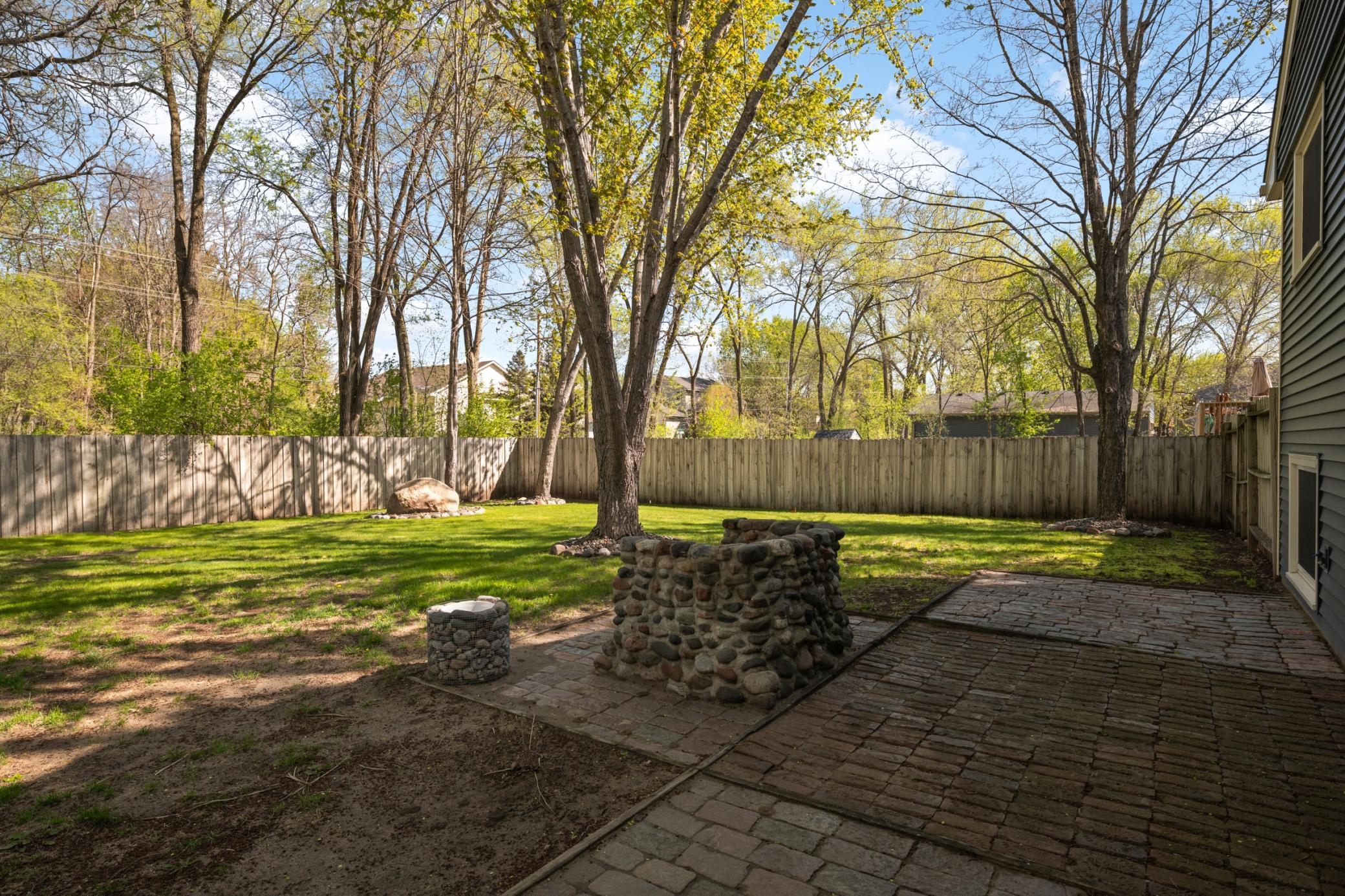 Fenced-in backyard