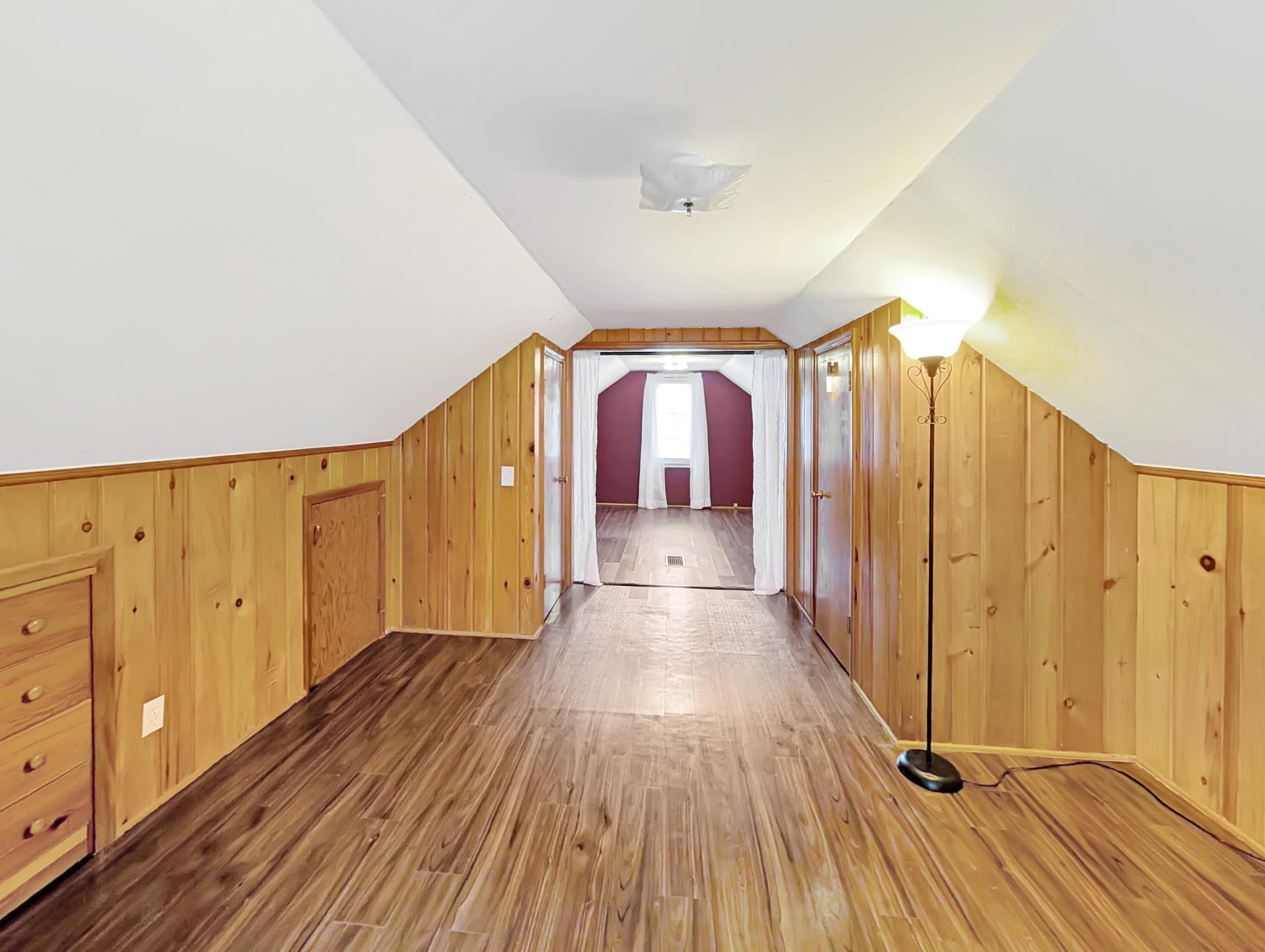 Upper half-level is cozy and unique!