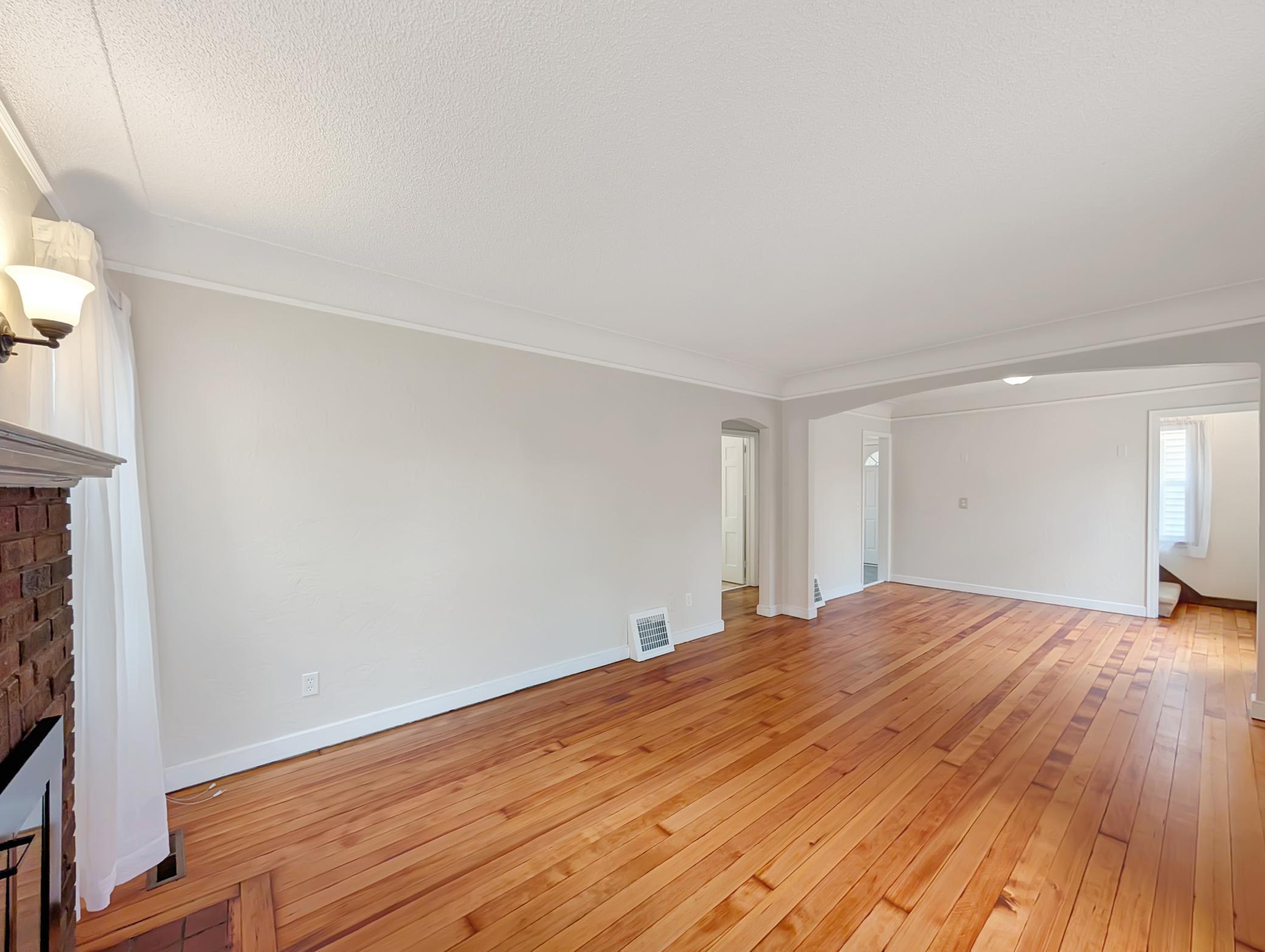 This wall is begging for your personal touch to make it your own.