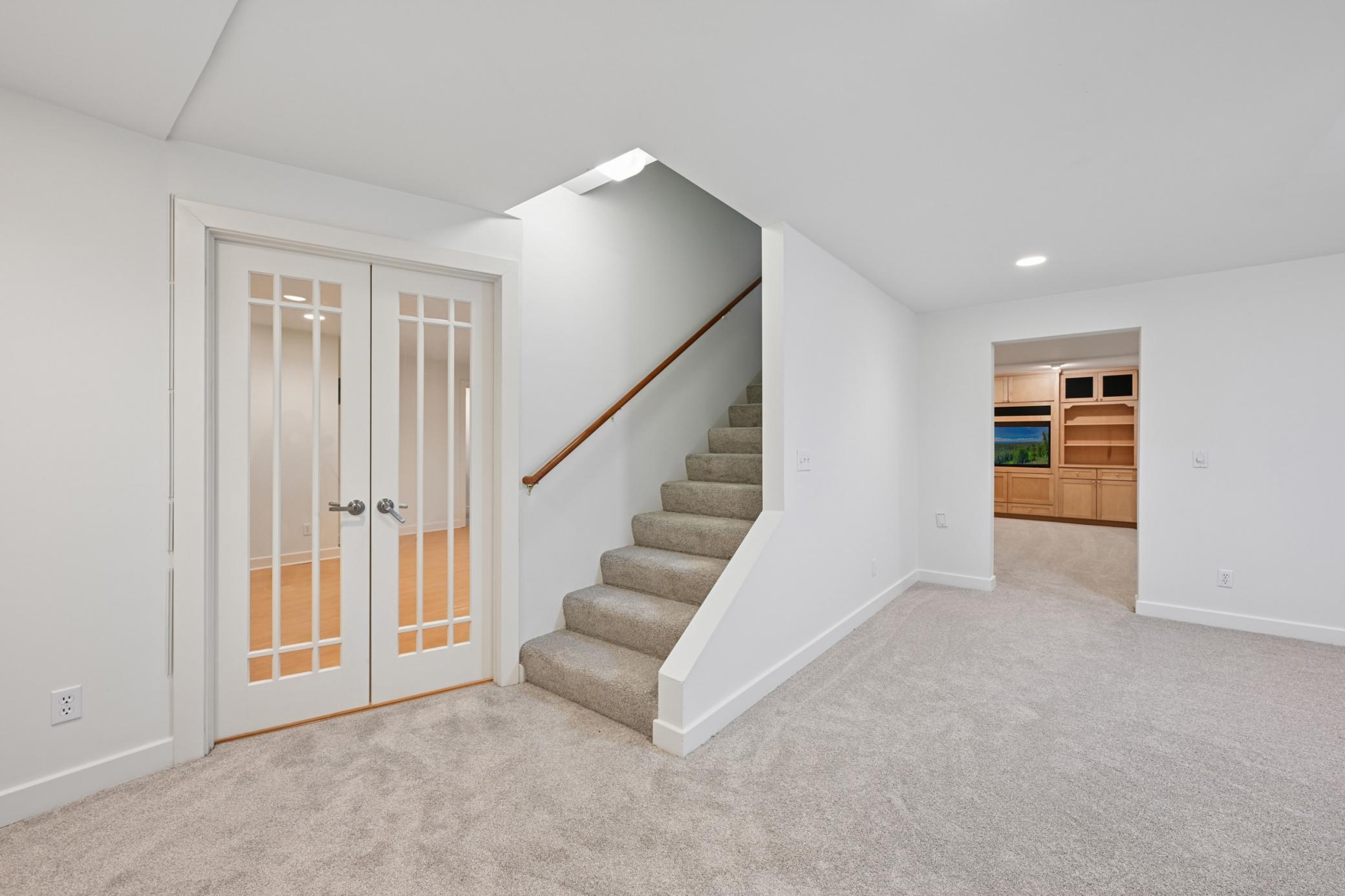 large and spacious lower level