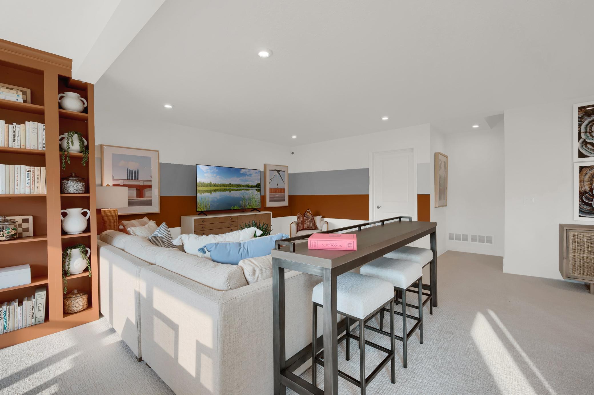 Finished Lower Level (Photo of similar home - Colors and selections will vary)