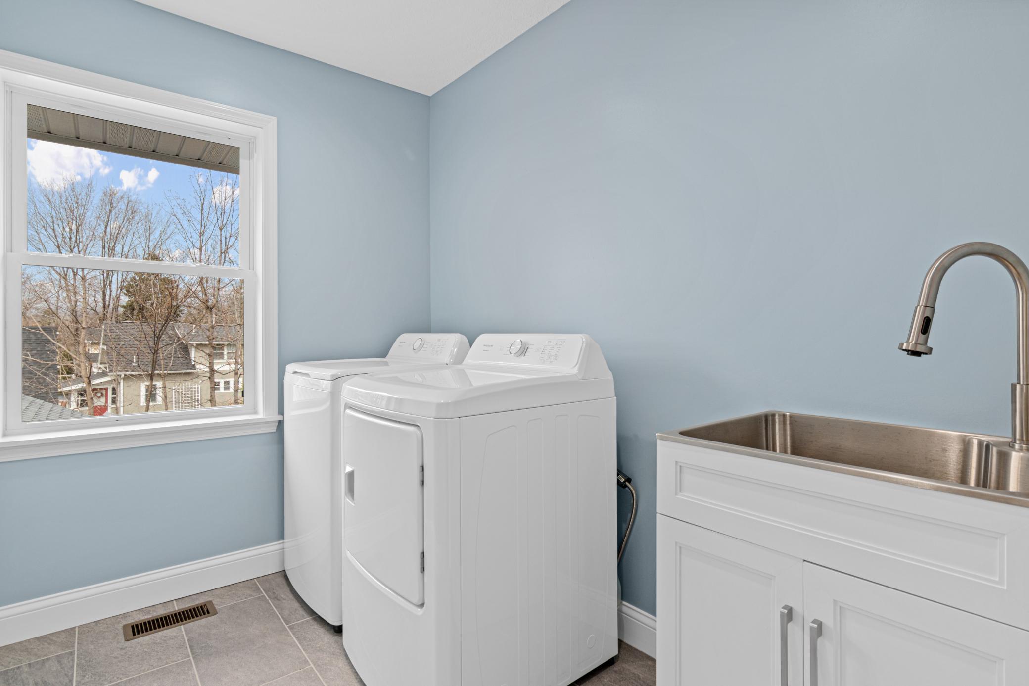 Bedroom level Laundry room