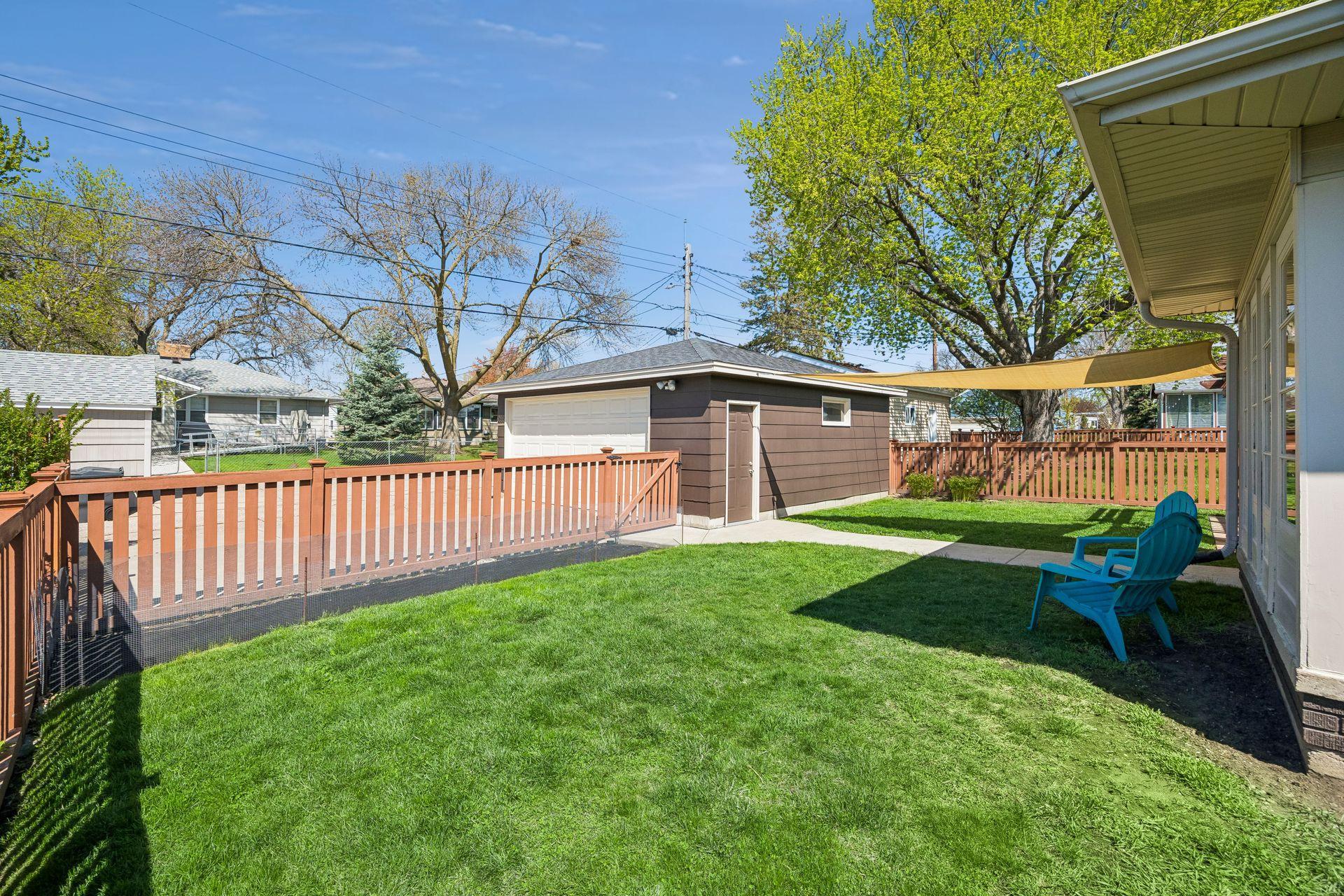 Fully fenced backyard!