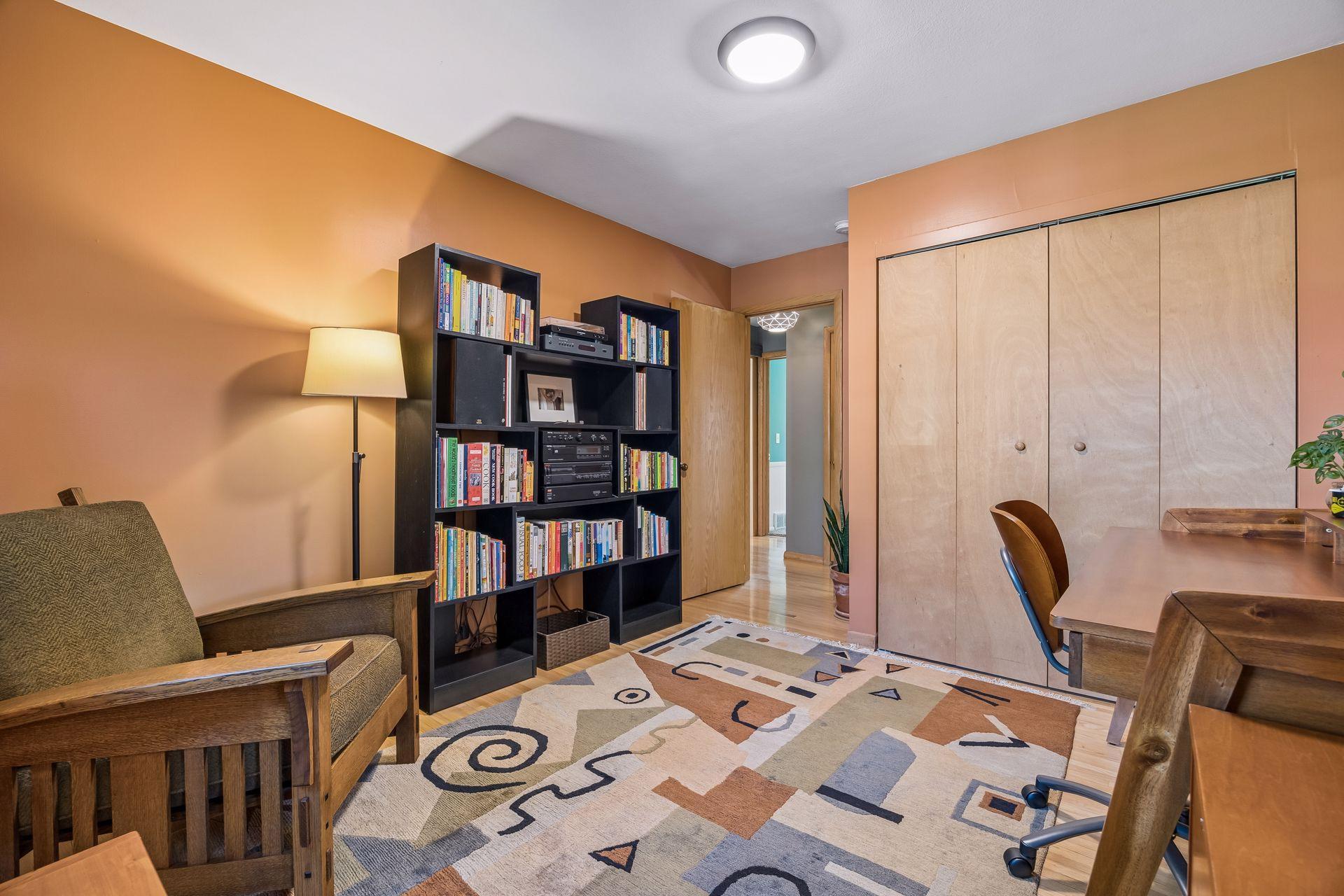 3rd bedroom on main level - work well for a home office!