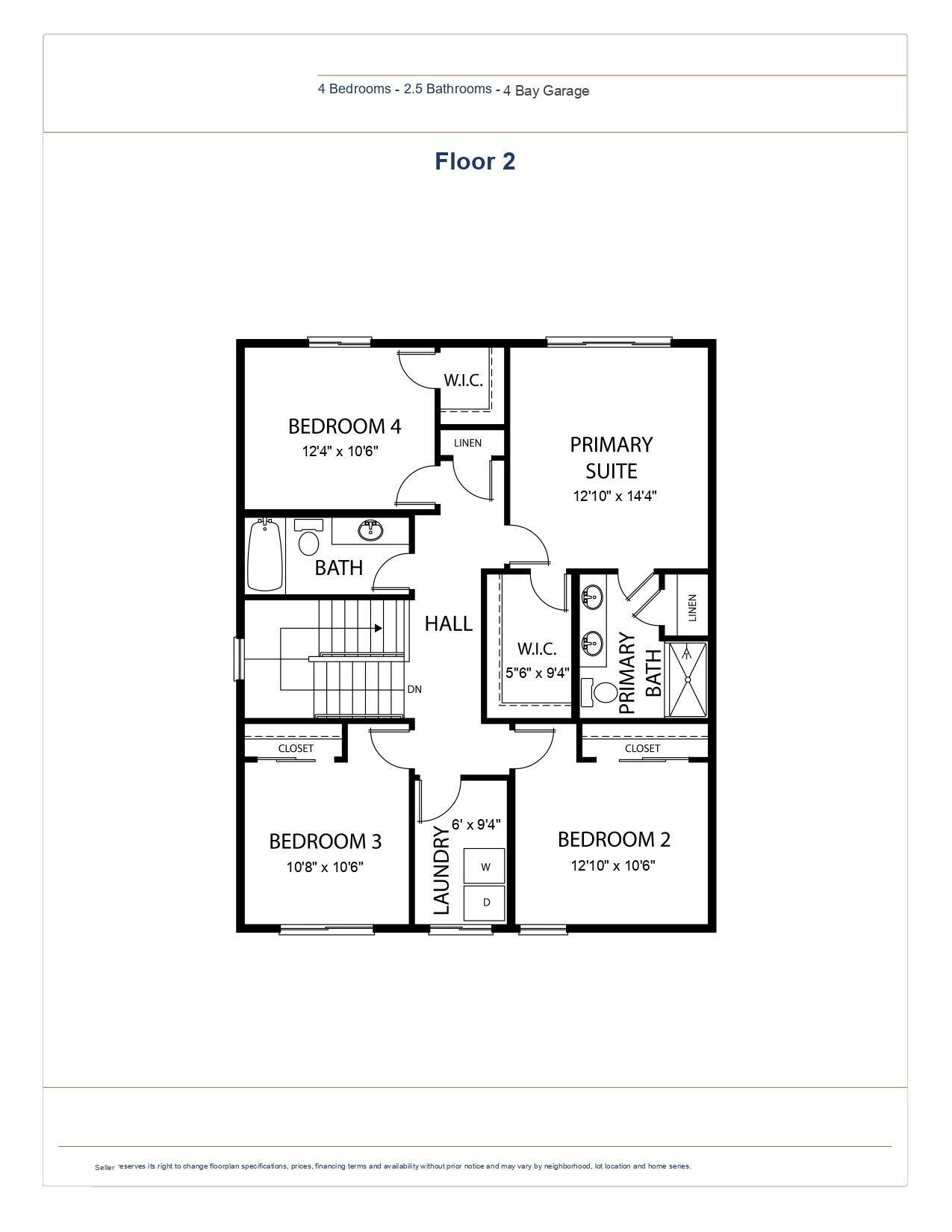 3153 Jandura Ave NE- Upper Level Floor Plan. All measurements are approximate.