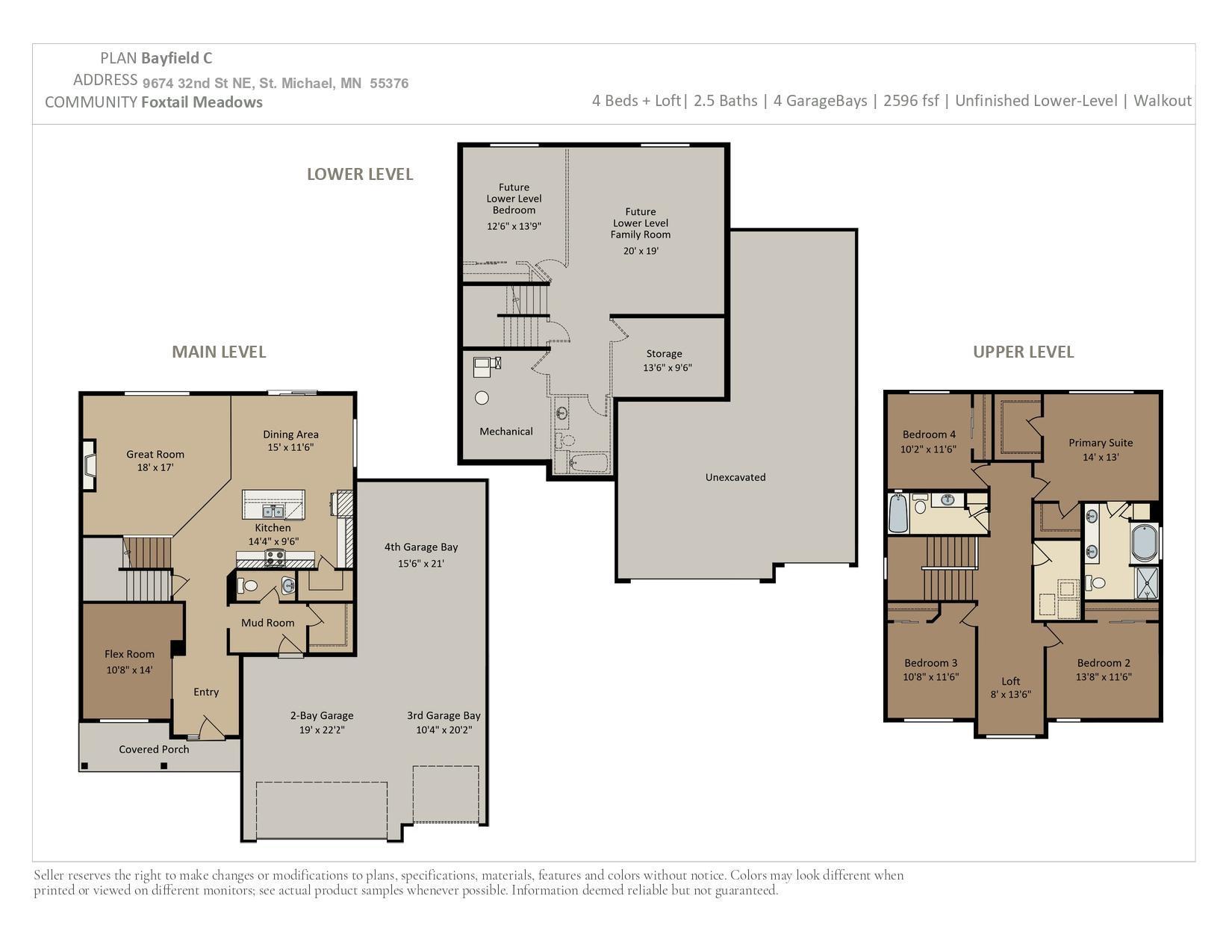 9686 32nd St NE- Floor Plans. All measurements are approximate.