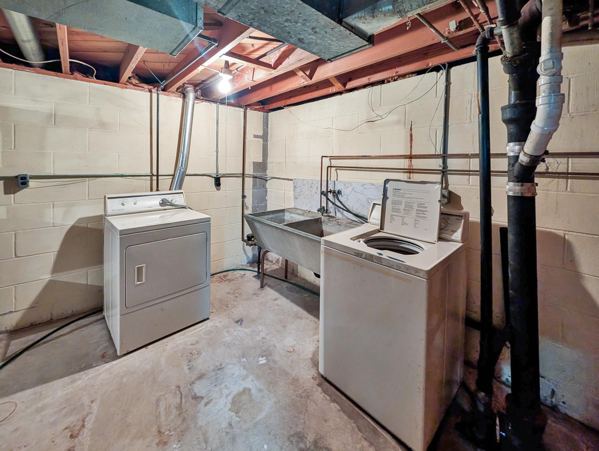 Laundry in the basement!