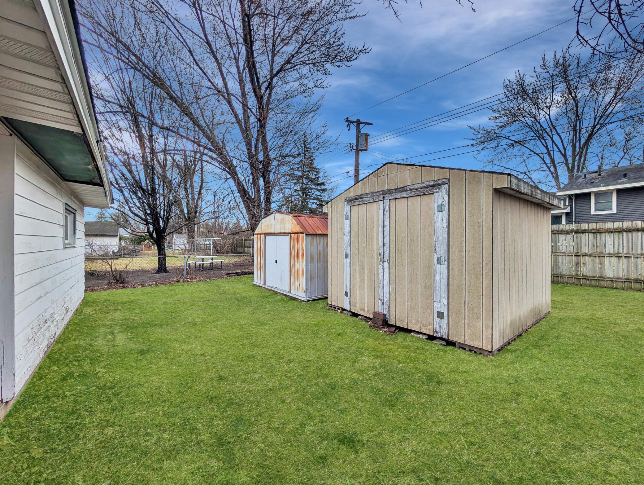 Sheds for extra storage!