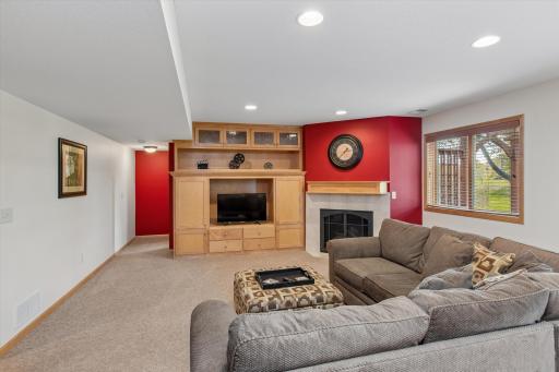 Great space to relax here with room for oversized couches, tv, and fireplace!