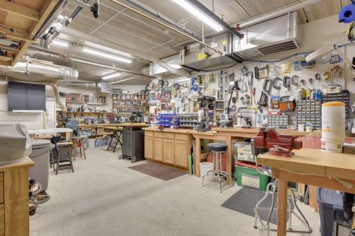Workshop in the garage for projects you'd like to work on.