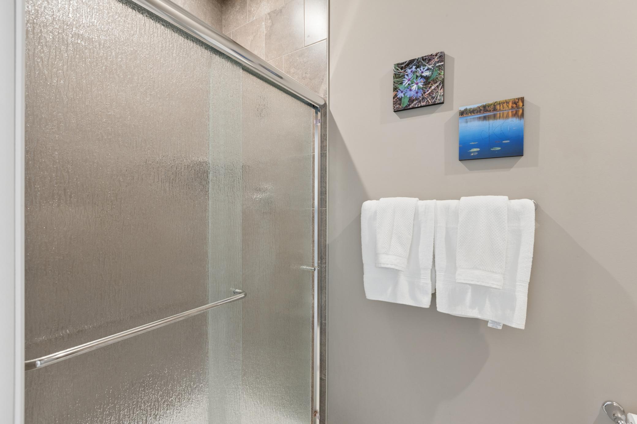 Shower in owners bath