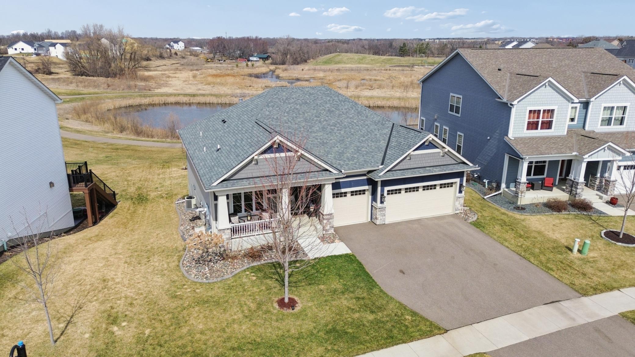 Drone view of the home