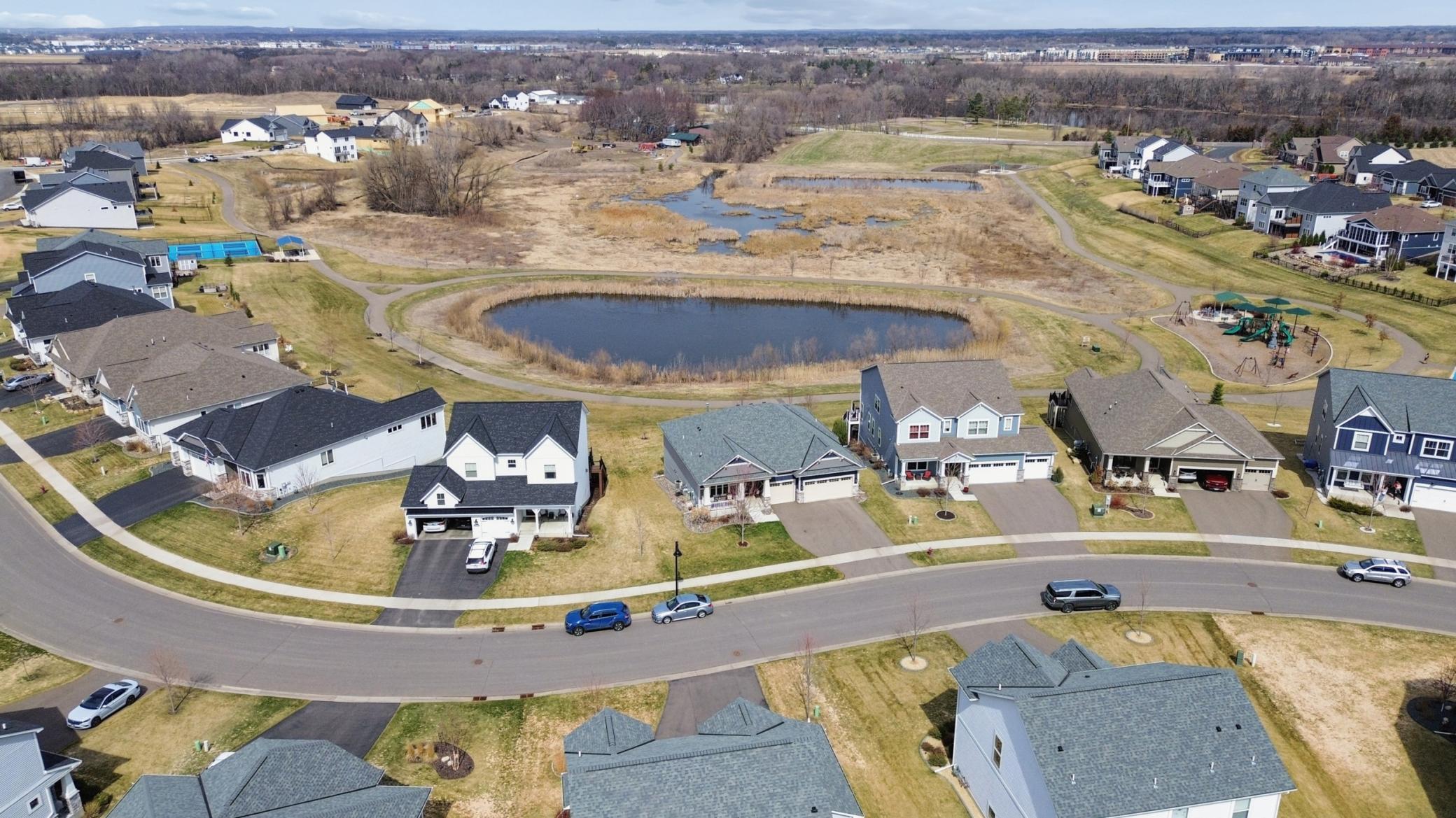 Drone view of wet lands