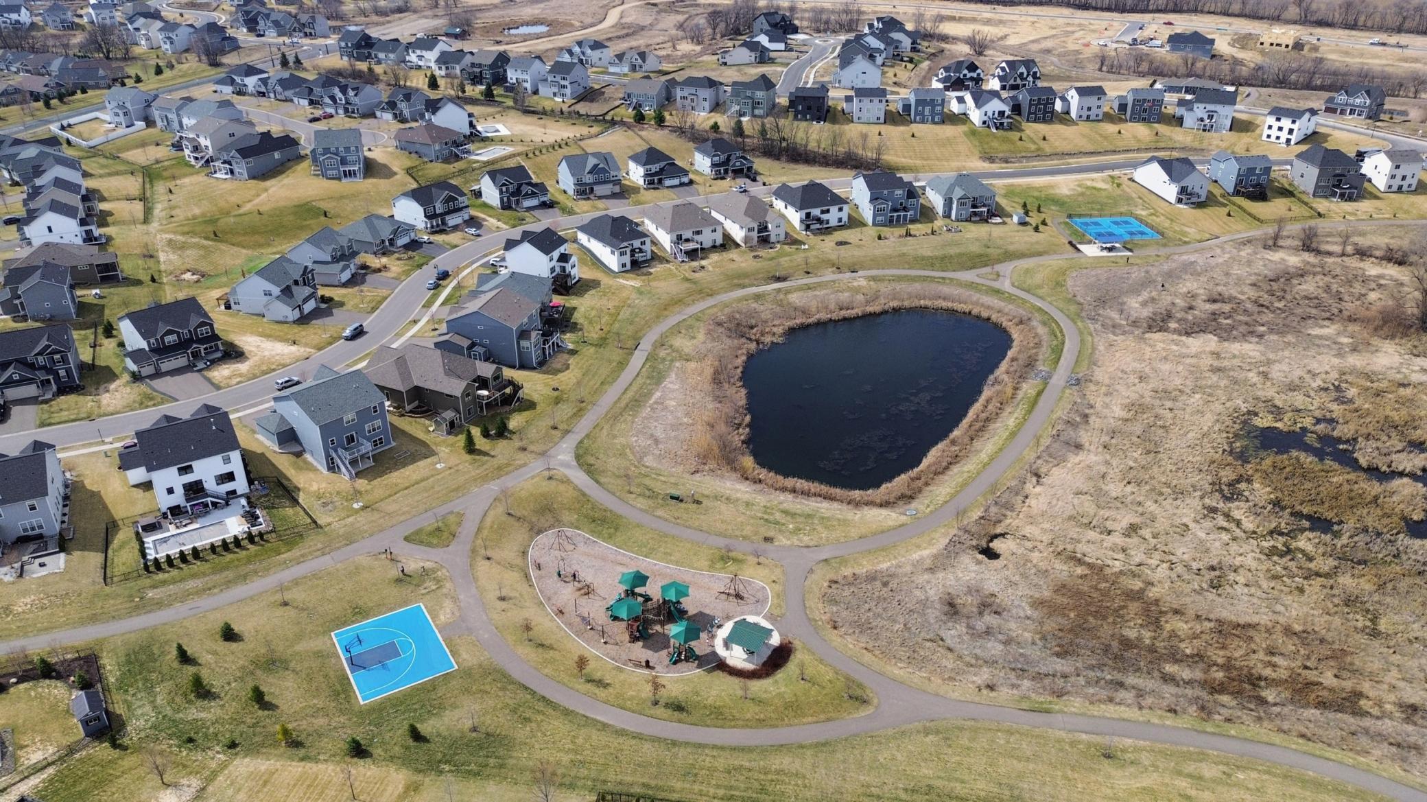 Drone view of wet lands