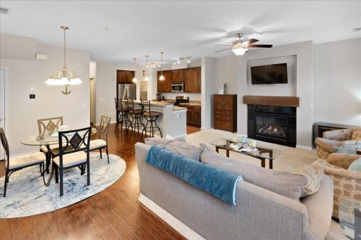Open concept layout: where kitchen, dining, and living all come together.