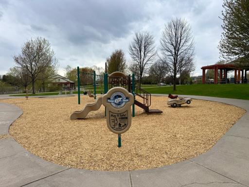 What makes The Lakes of Blaine ideal for active living? Playgrounds, trails, and open green spaces like this create opportunities to enjoy the outdoors without leaving your neighborhood.