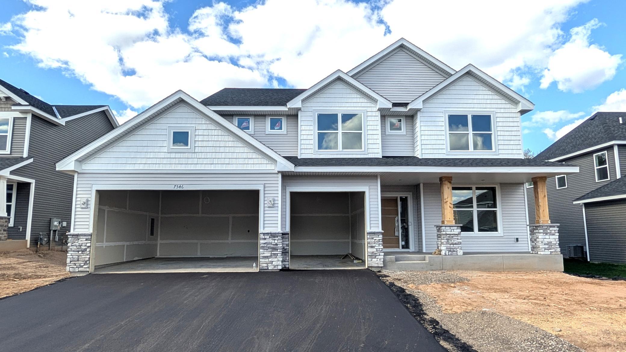 (Photo is of the actual home in progress.)