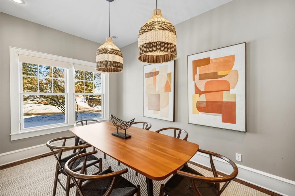The dining room is spacious enough to host a full table of guests yet cozy enough for two, it catches the afternoon sun and invites the clink of glasses and the hum of conversation.