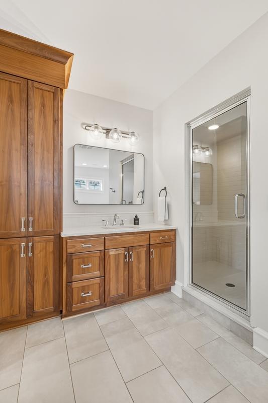 The steam shower delivers a restorative reset after sun-filled afternoons on the water. This space is perfectly designed to help you transition seamlessly from active, sun-filled days to relaxed evenings.