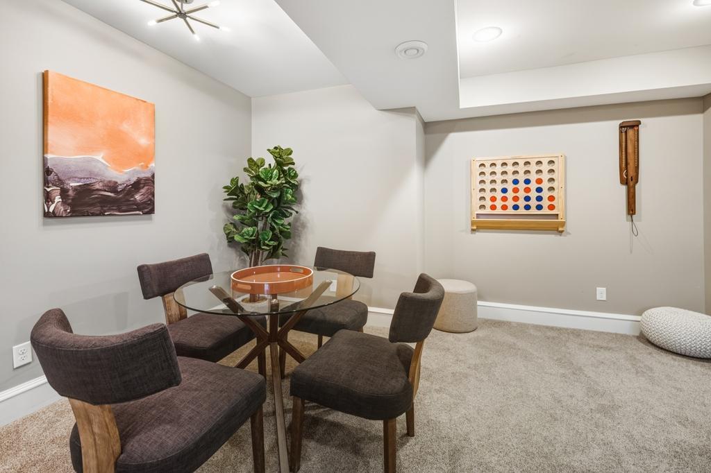 There’s plenty of room to set up a game table for cards or puzzles.