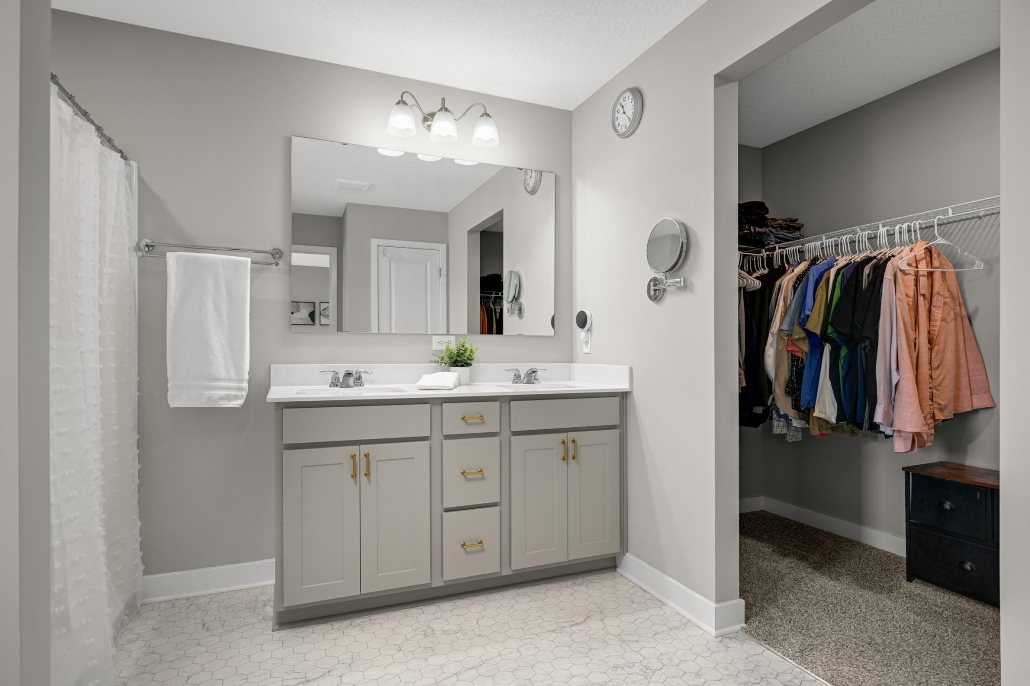 Primary Bathroom with dual vanity