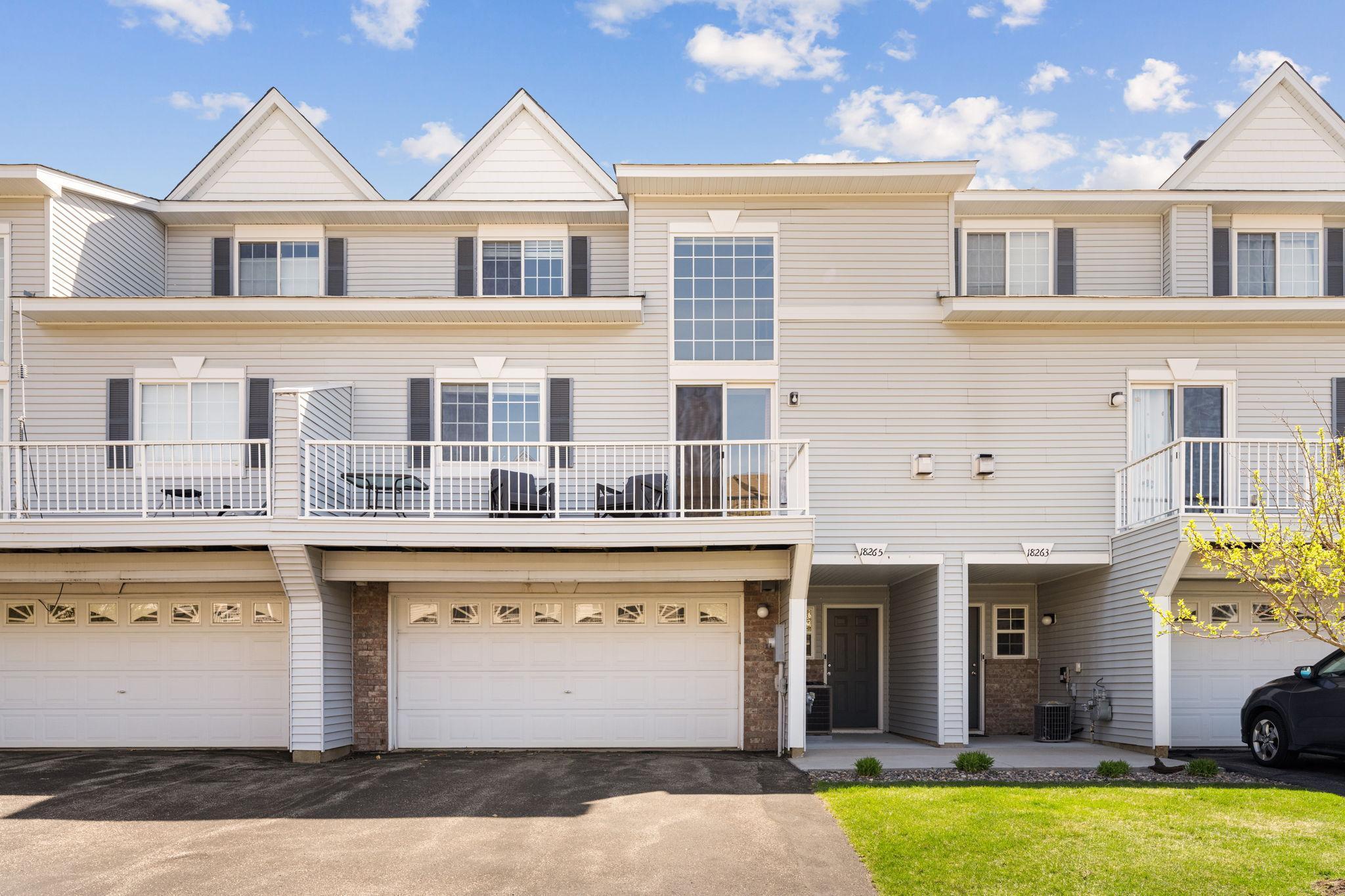 Well-maintained townhome with attached 2-car garage and inviting front entry. Clean curb appeal in a convenient Lakeville location.