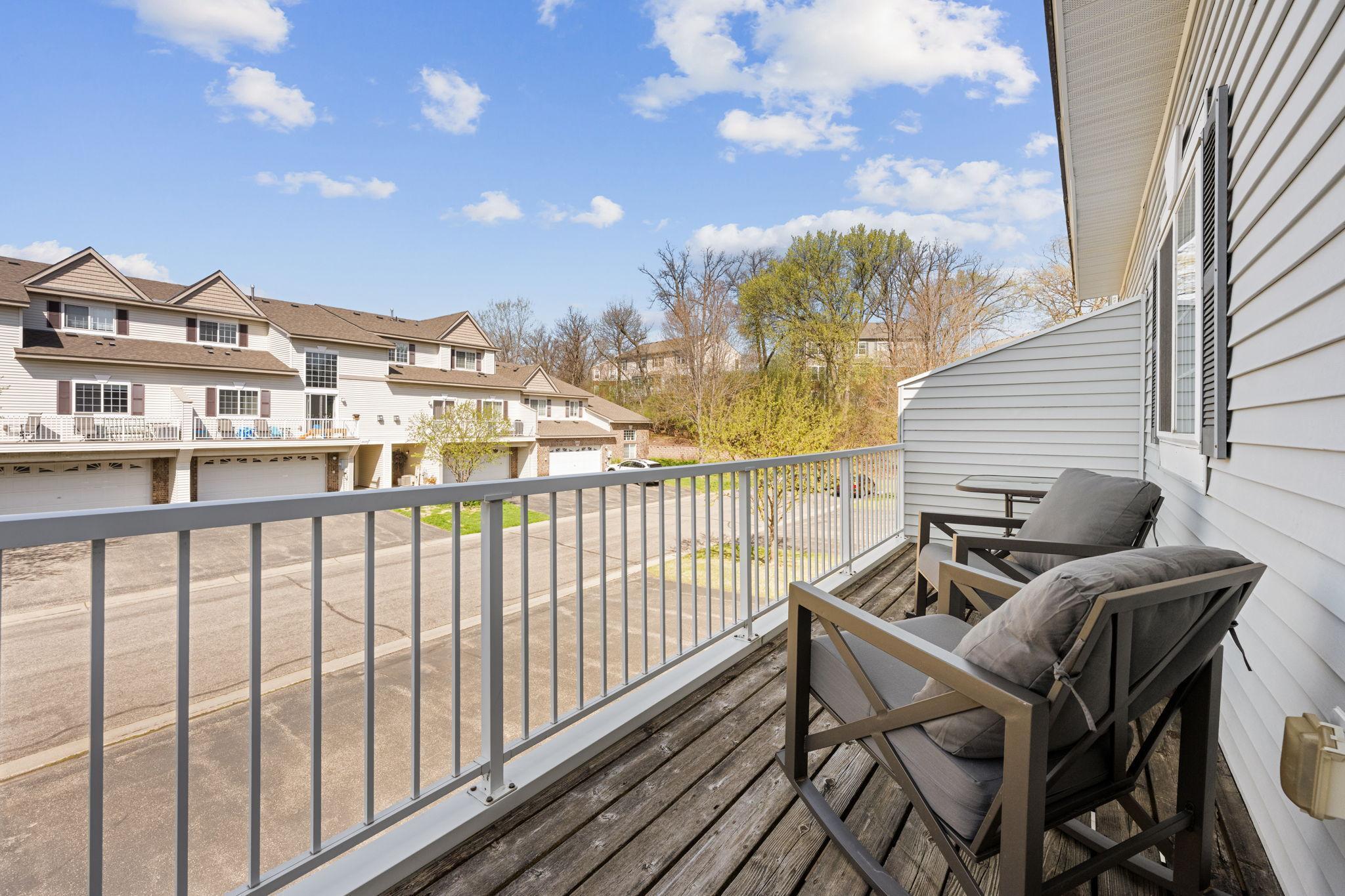 Start or end your day here—this private deck offers the perfect spot to relax, unwind, and enjoy a little fresh air without the upkeep.