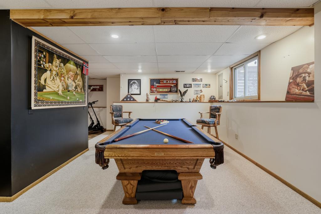 Lower level amusement room
