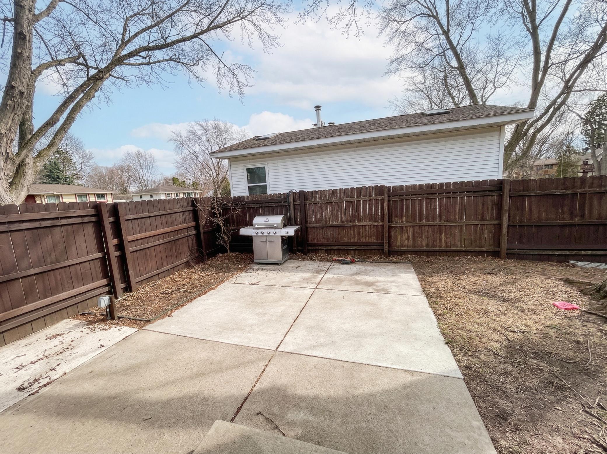 Fenced In Backyard Patio