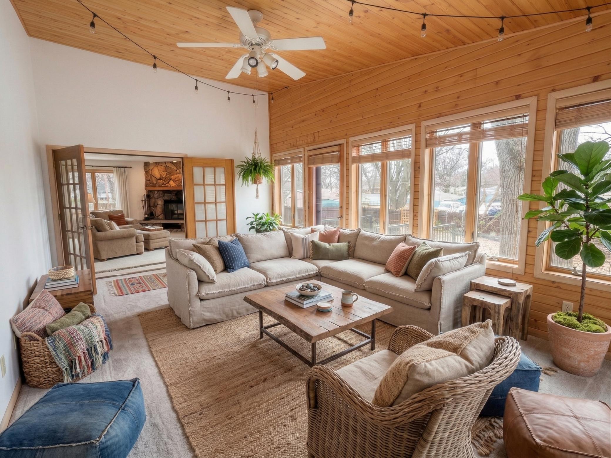 Virtually Staged 3 Season Porch