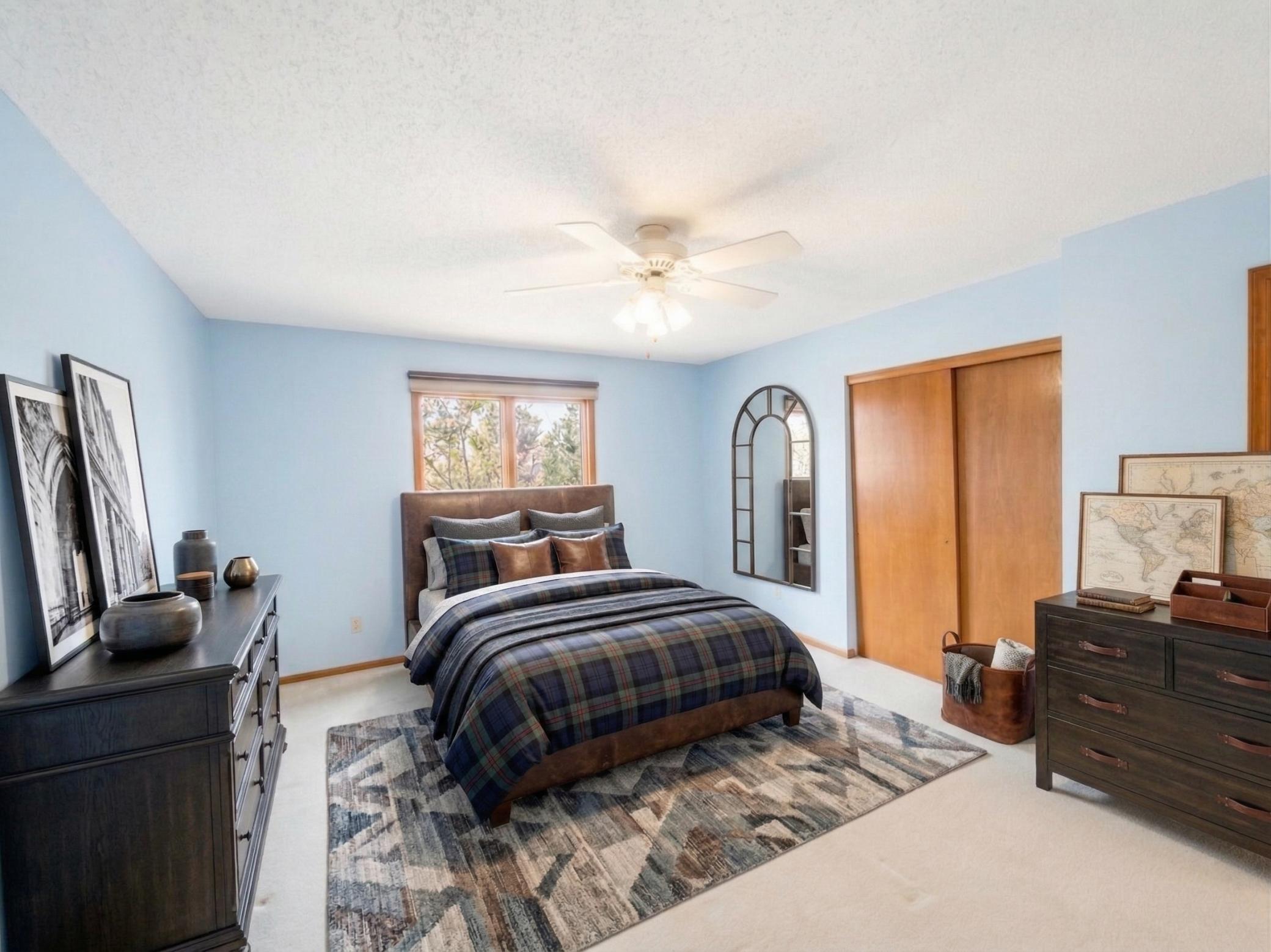 Virtually Staged Bedroom