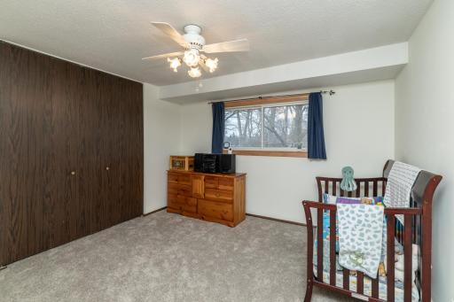 New carpet, ceiling fan and good size closet