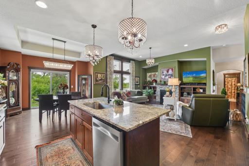 The gorgeous windows and walk-out patio doors provide great natural lighting to truly brighten the space.