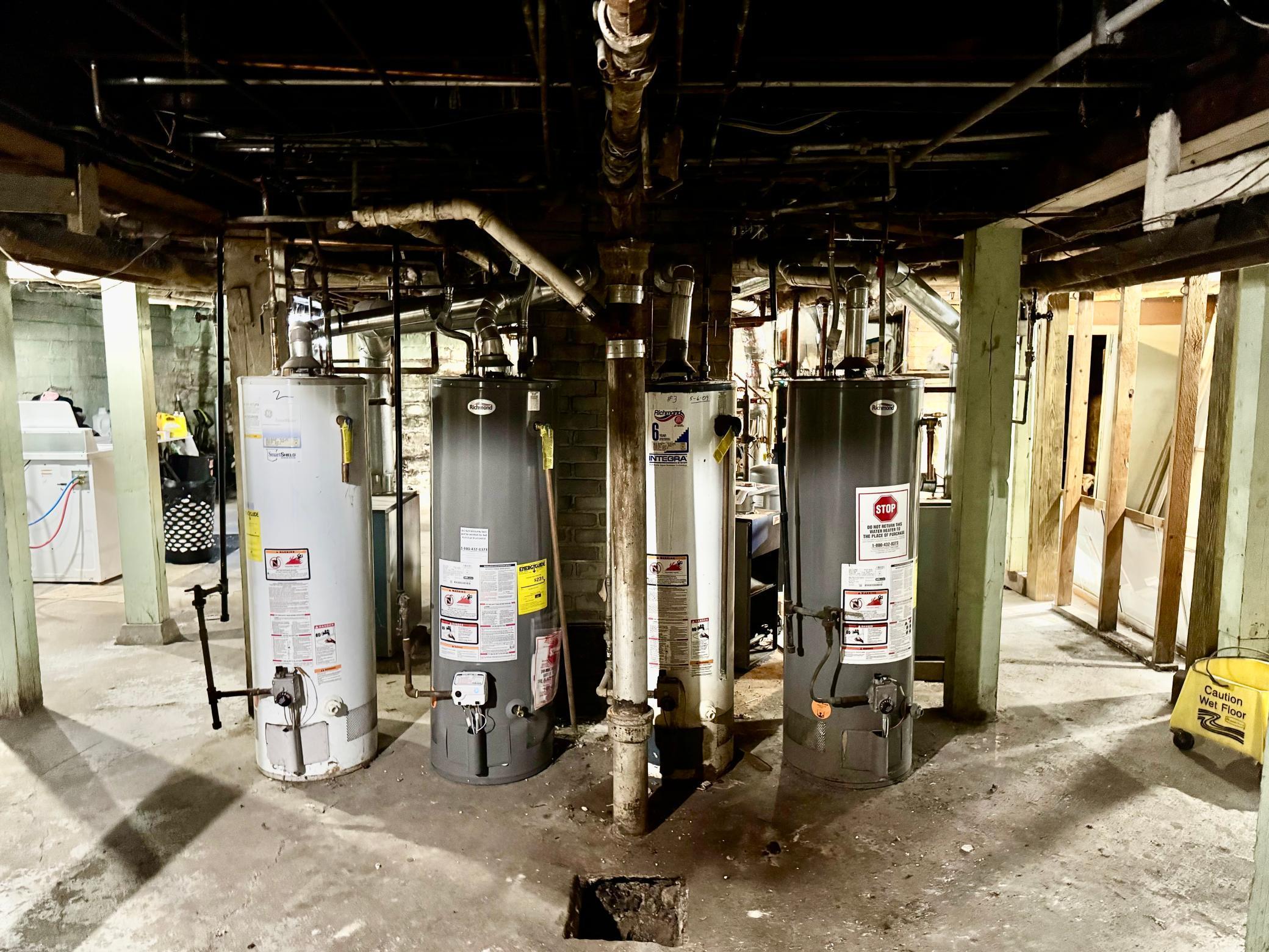 4 separate Water Heaters