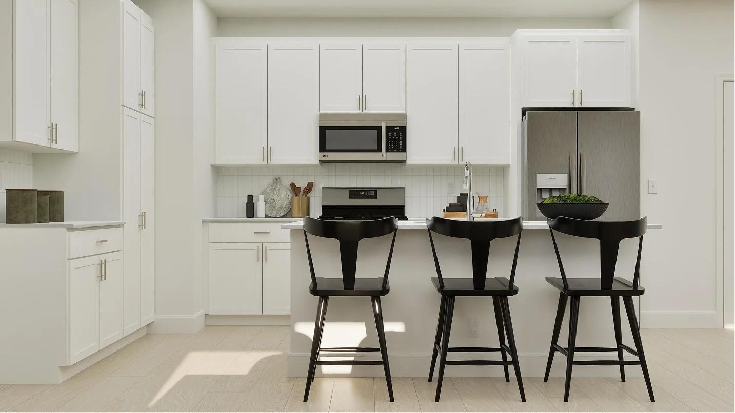 (All the following photos are of an artist rendering, actual finishes may vary.)