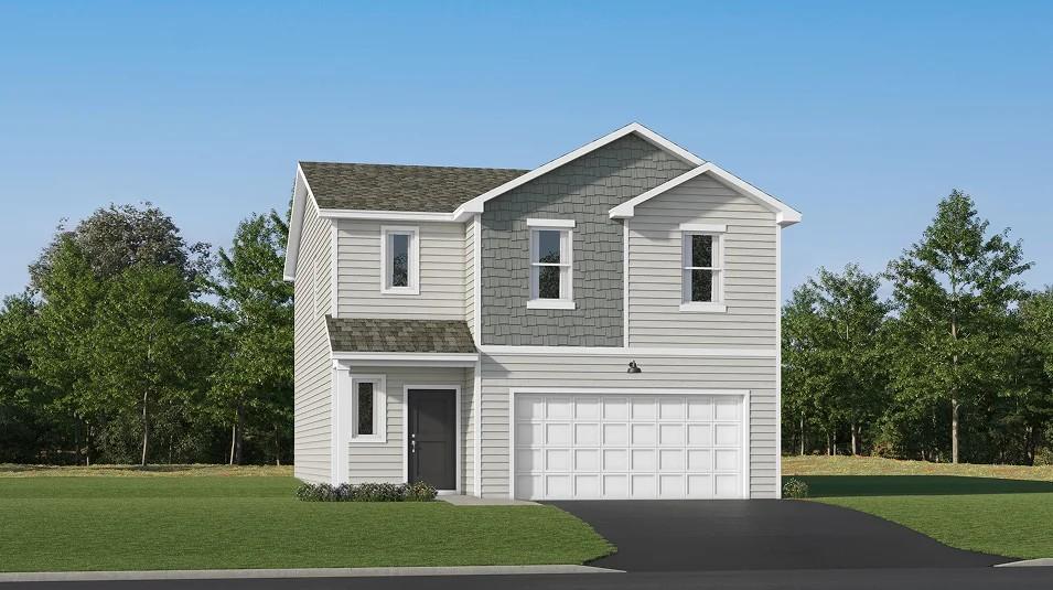 (Exterior rendering, actual home's finishes will vary.)