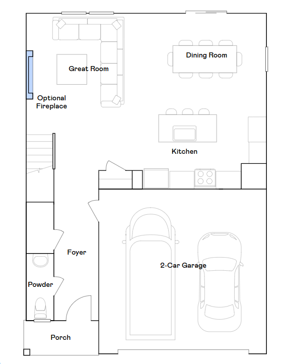 Canton main level floorplan