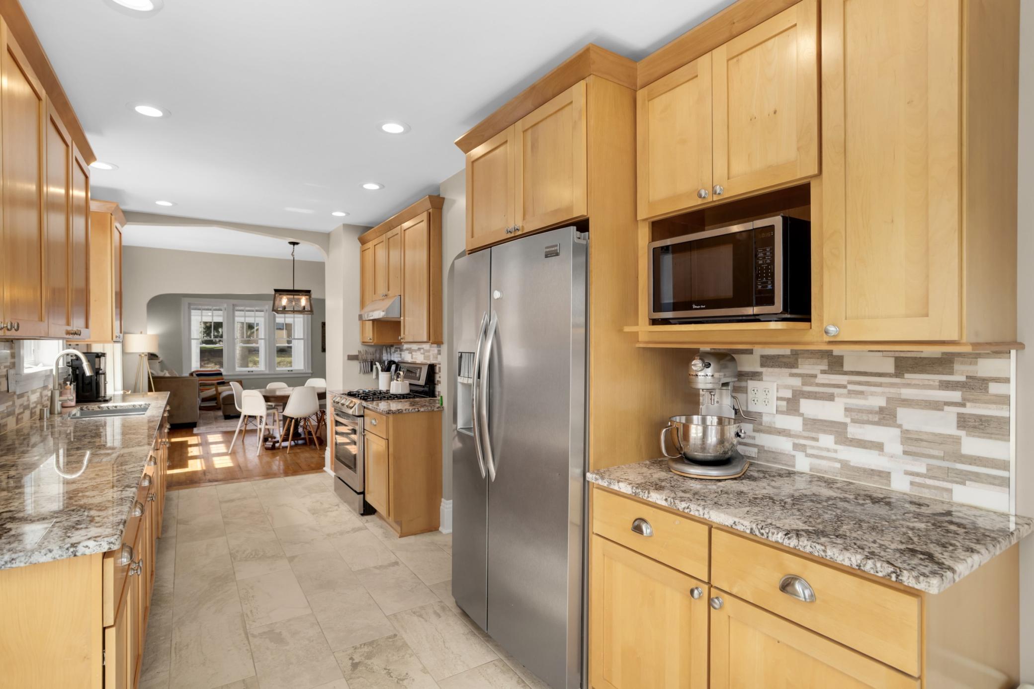 Small appliance area in kitchen.