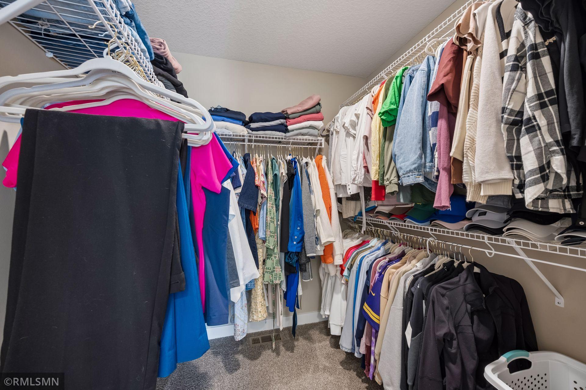 One of two walk in primary closets