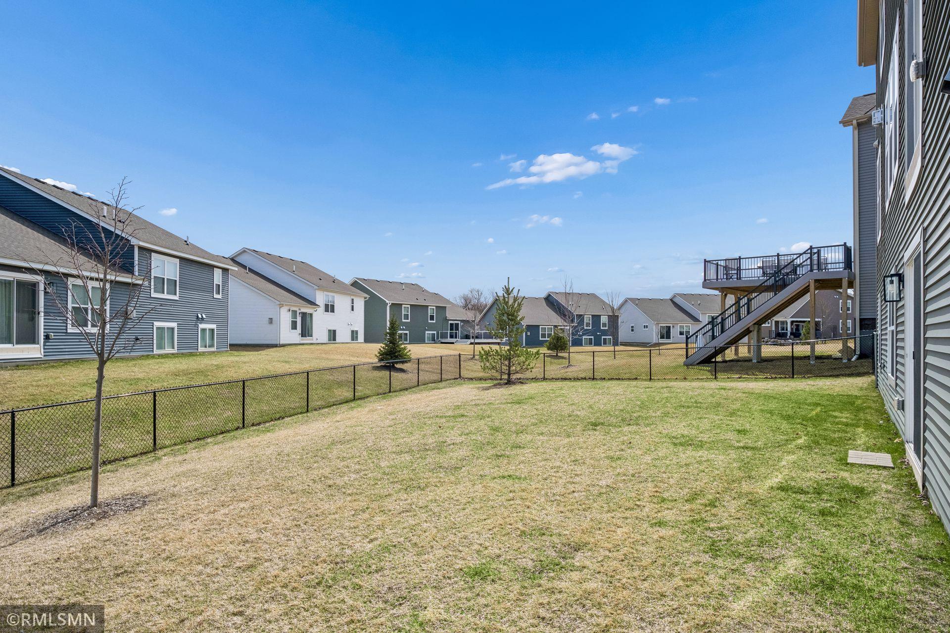 Large fenced in backyard