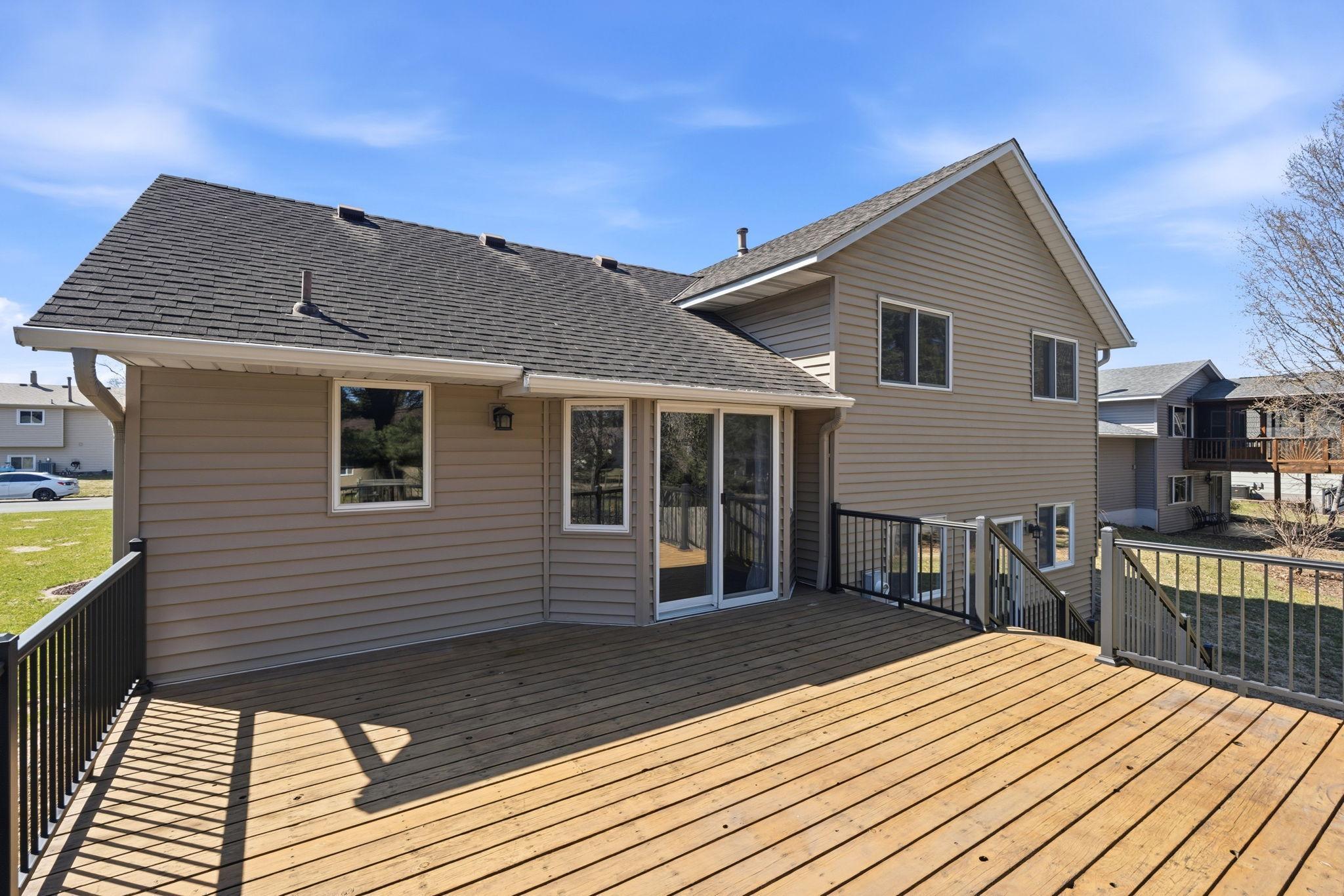 Walkout to this beautiful deck from the dining room