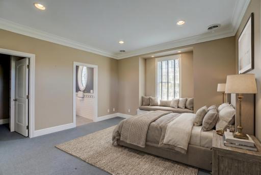 Guest bedroom and bath (virtually staged)