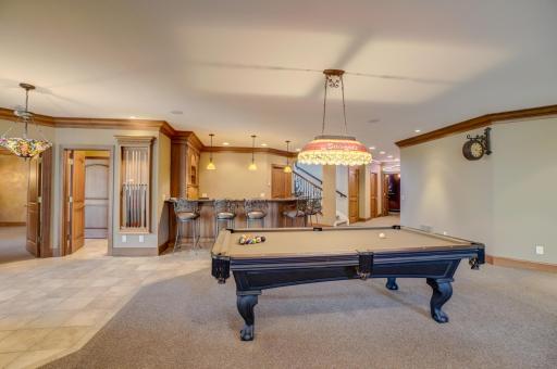 Billiards table included in the social center.