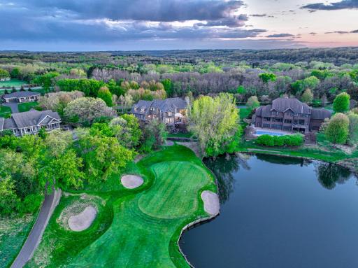 Looking down the 17th fairway to the greenway is the house on the left.