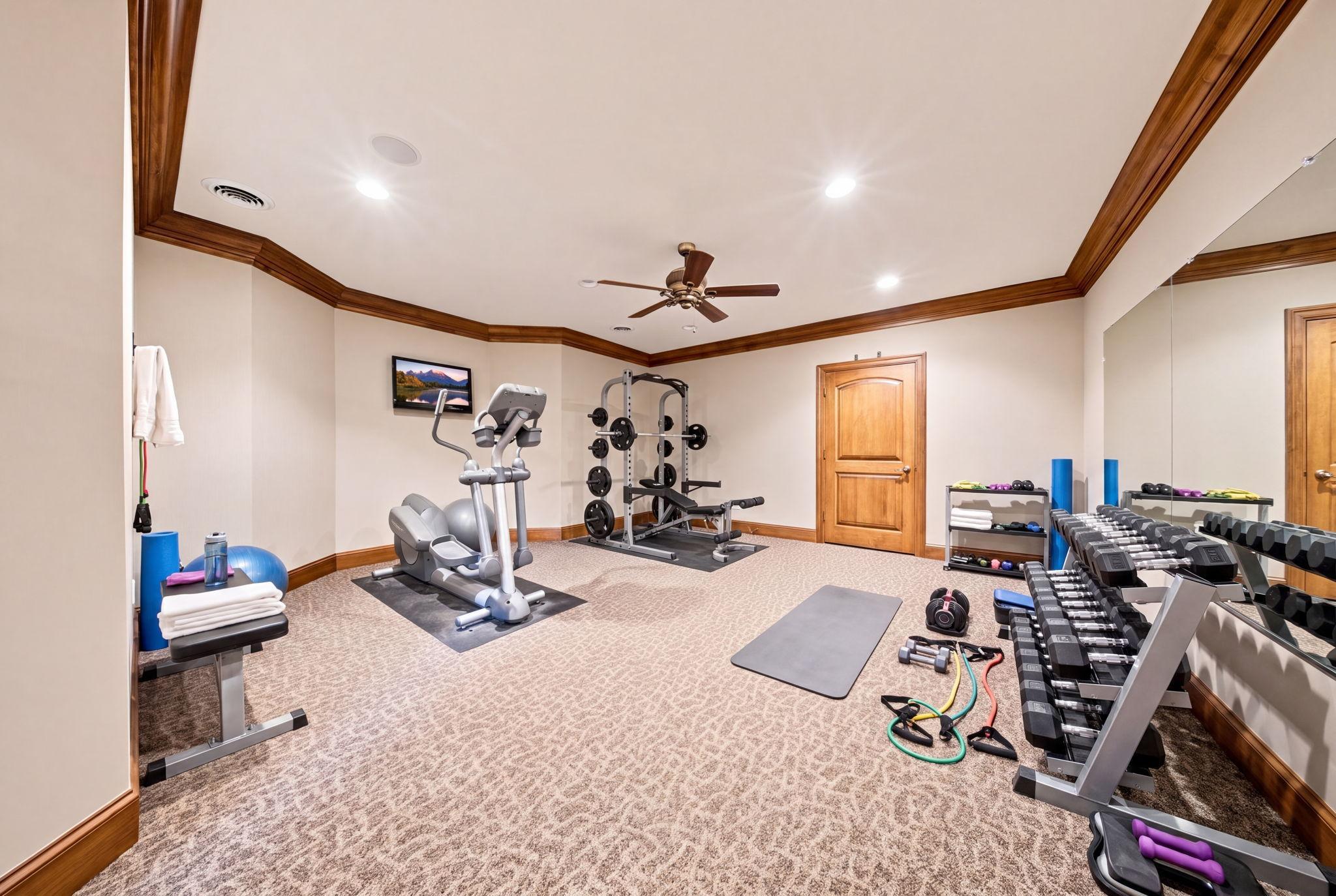 Dedicated fitness space